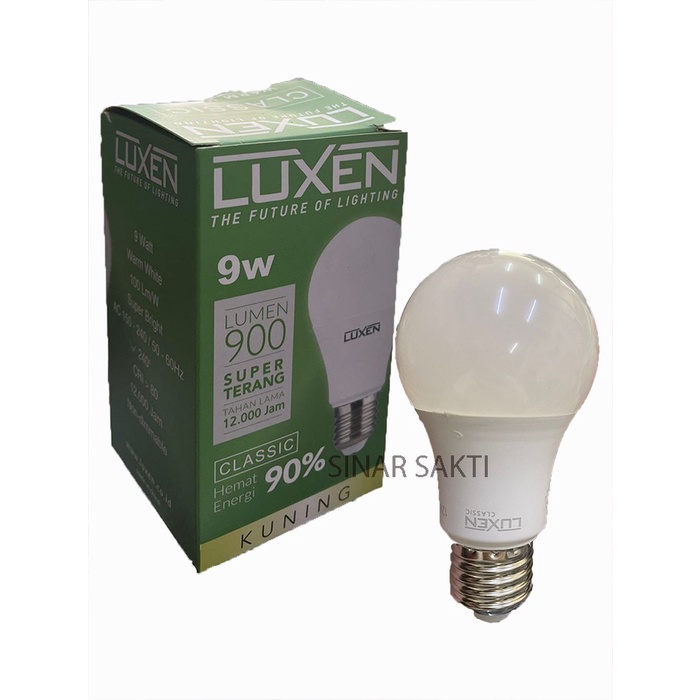 Luxen Lampu Led Bulb 9w Classic Lampu Bohlam 9 Watt 9Watt 9 W