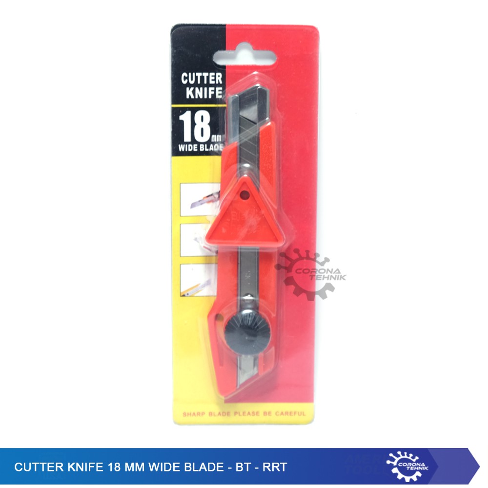 Cutter Knife 18 mm Wide Blade - BT - RRT