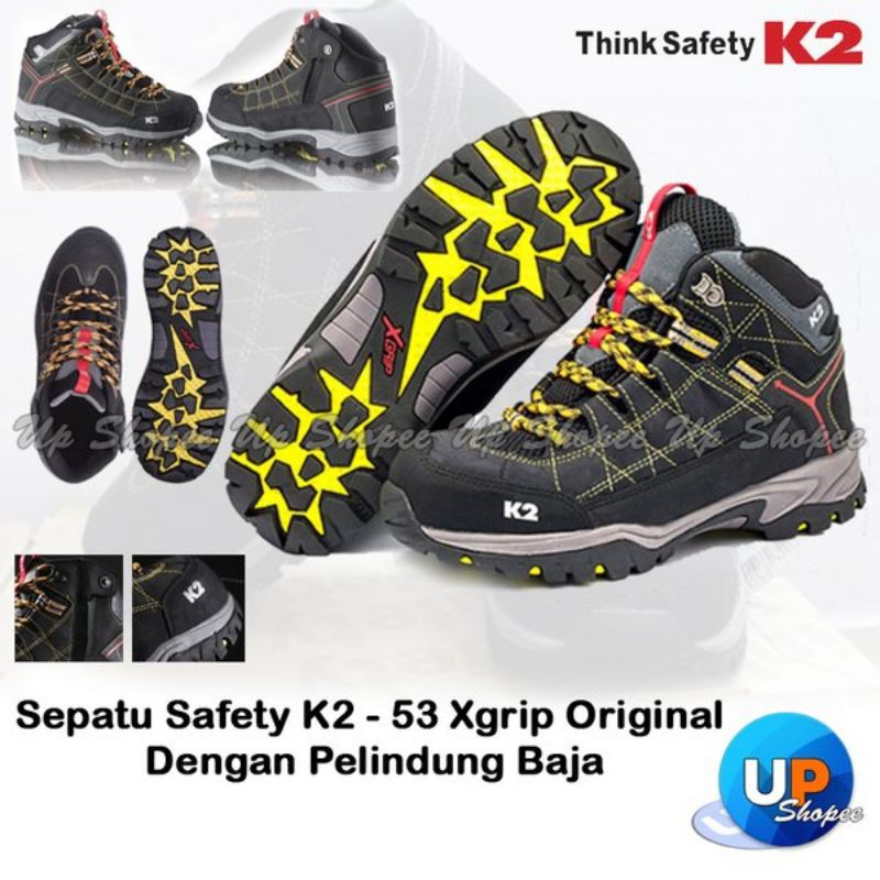 Sepatu Safety K2-53 BLACK X_GRIP ORIGINAL NEW MADE IN INDONESIA EKSPOR KOREA