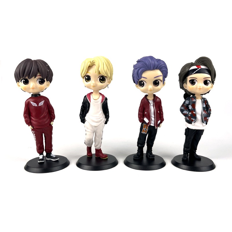 7pcs Mainan Boneka Action Figure KPOP Kawaii Star TOP Group Bangtan Boys Bahan PVC Ukuran 15cm Untuk Hadiah
