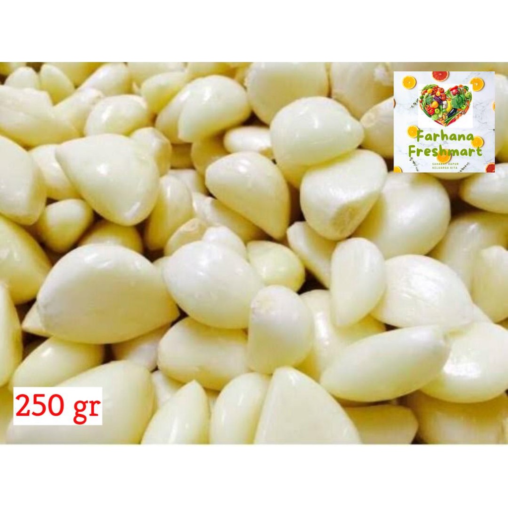 

JUAL MURAH BAWANG PUTIH KATING KUPAS 250 GR