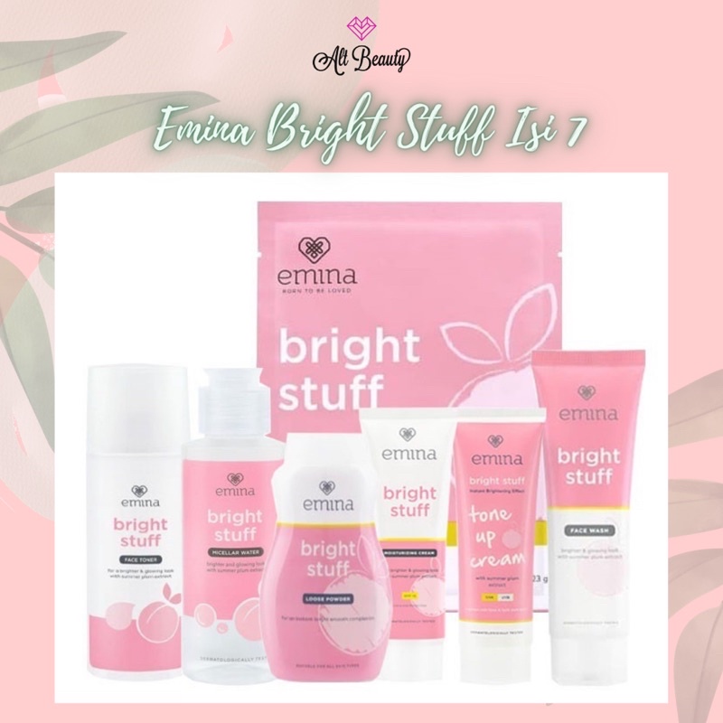 EMINA PAKET BRIGHT STUFF LENGKAP ISI 7 || FREE PRODUK - altbeauty