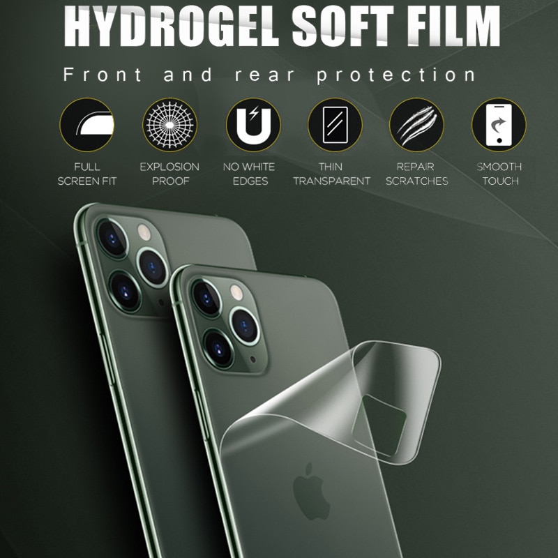 Pelindung Layar Tempered Glass Hydrogel Untuk Iphone 11 12 13 Pro Max Mini Xr Xs X 7 8 Plus