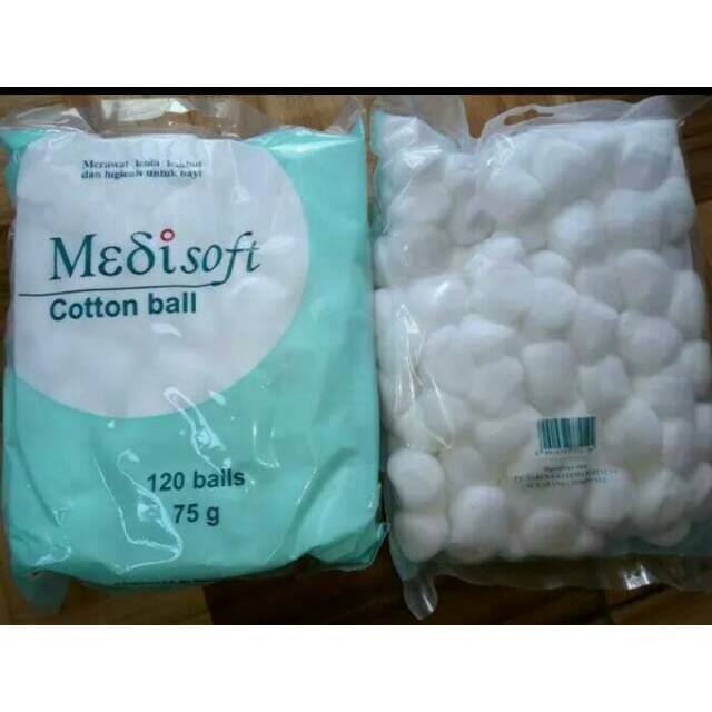 Medisoft Cotton Ball 120 balls ORIGINAL-BPOM