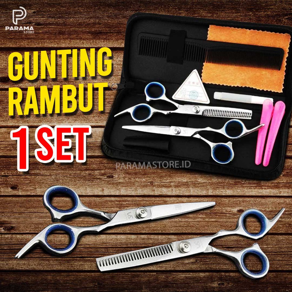 Gunting Rambut Set - Set Gunting Rambut Sasak - Alat Cukur Rambut Pria Anak - Alat Potong Rambut