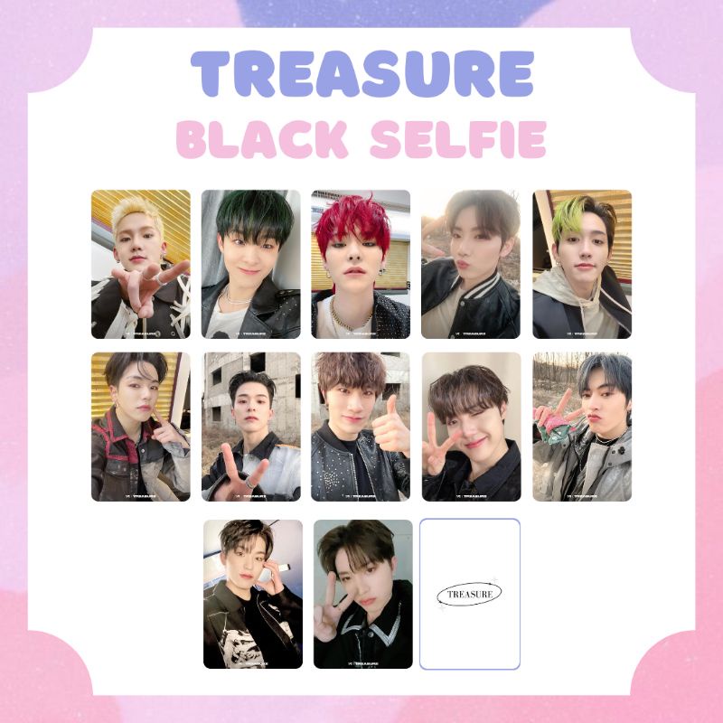 [TREASURE] PHOTOCARD TREASURE BLACK/WHITE SELFIE ‼️BACA DESKRIPSI‼️