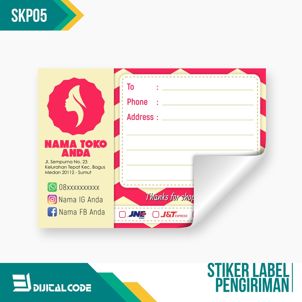 

SKP05 Stiker Label Pengiriman Paket Online Shop Olshop