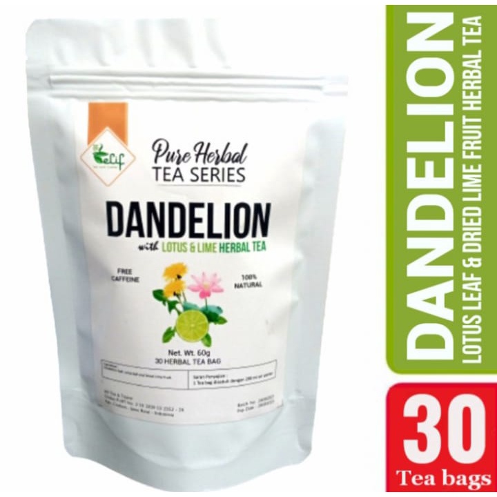 

ELIF TEA Dandelion Lotus Lime Tea : Clean Toxic, Slimming & Detox (30 Tea Bag)