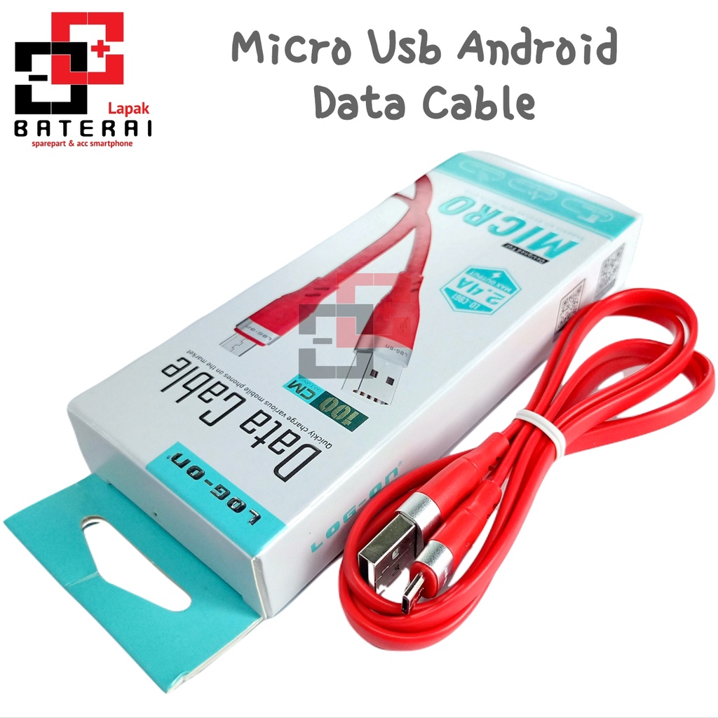 Log On - CB61 Micro Kabel Data 2.4A Fast Charging / Quick Charger 3.0 100cm - 1 Tahun Garansi