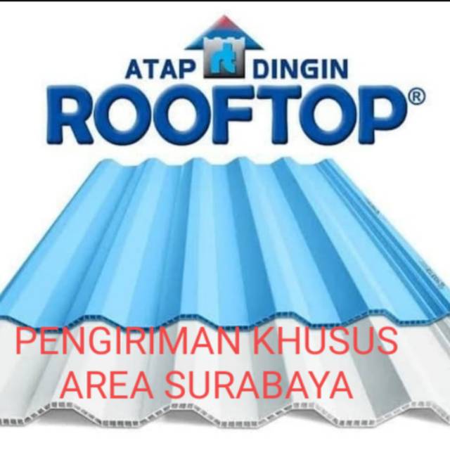 Atap uPVC Rooftop (Warna Putih Dan Biru)