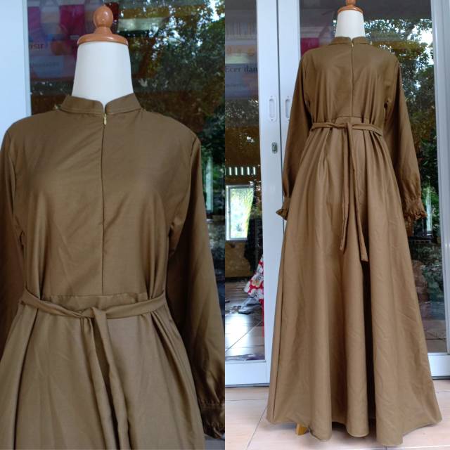 GAMIS TOYOBO PEMDA KEKI WARNA DARK PNS S M L XL XXL dan XXXL-2