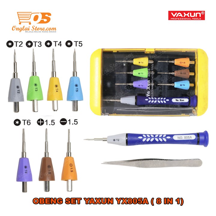 OBENG SET YAXUN YX805A ( 8 IN 1)