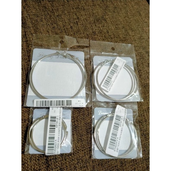 Anting titanium bulat besar model Hoop/ Punk 1. 2.3.4.5.6.7 cm Asli-5