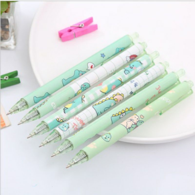 

JMall Pen Gel Mekanik Import Motif Cartoon Cat Dinosaur / Pulpen Pelajar Dan Kantor Pena Lucu Motif Dino Imut