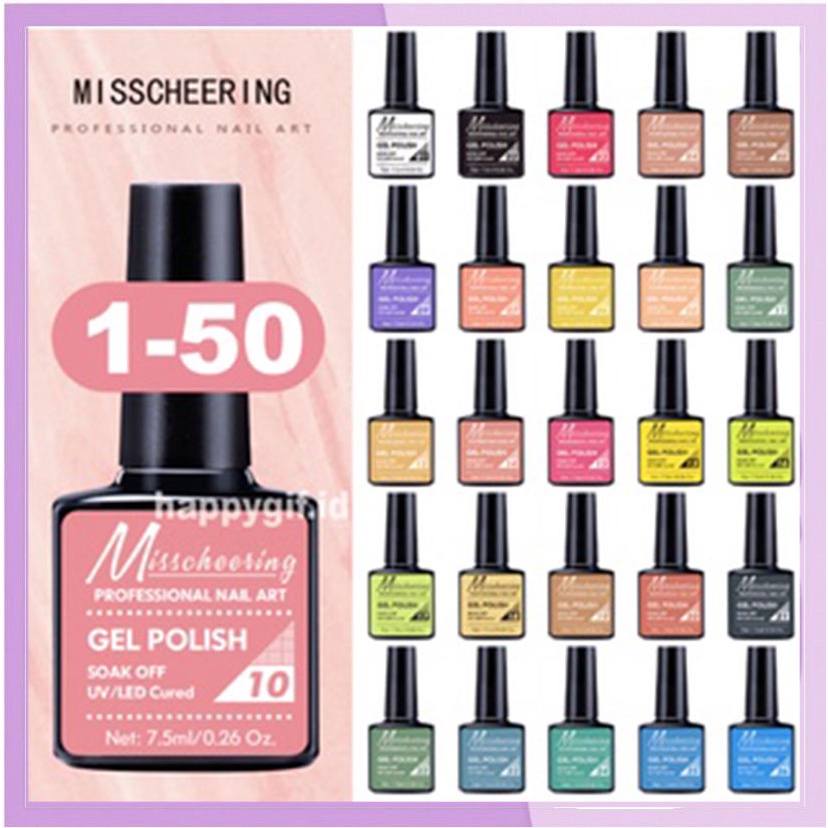 (1-50) MISS CHEERING Cat Kuku Gel UV Soak Off Polish 7.5 ml Kutek Halal KU033