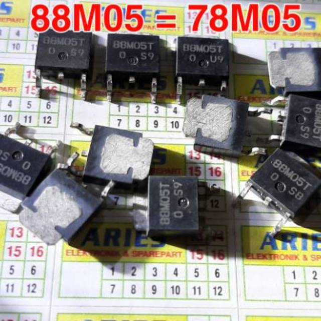 IC 88m05 persamaan 78m05 7805 SMD