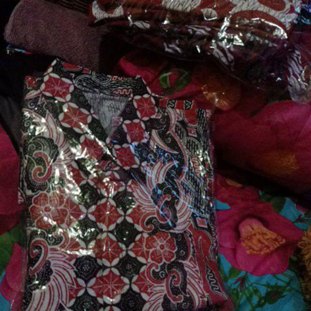 Bswart Batik Hrb026 Kenongo Hem Pendek Padi Pekalongan M L Xl Batik Pria Murah Modern Grosir
