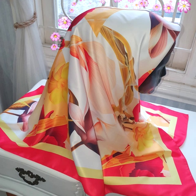 Scarf satin scarf dhea collection hijab satin segiempat