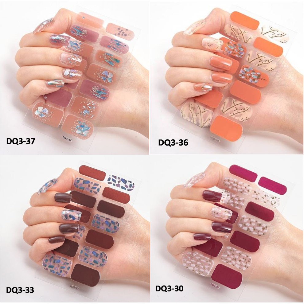 14Pcs/Stiker Kuku Murah / Nail Art Sticker / Nail Art Stiker / Nail Art &amp; Sticker DQ Series Premium