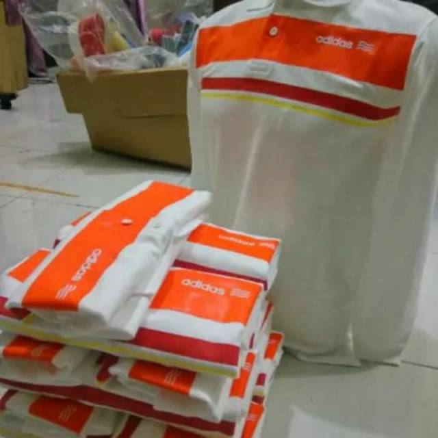 Kaos Polo Shirt Long Sleeve Adidas