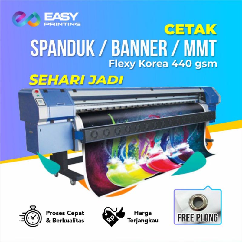 PROMO CETAK BANNER/SPANDUK/MMT BAHAN FEXY KOREA 440gsm