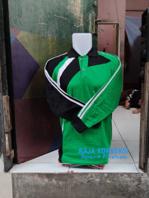 Baju Olahraga Lengan panjang pendek bahan katun seragaman