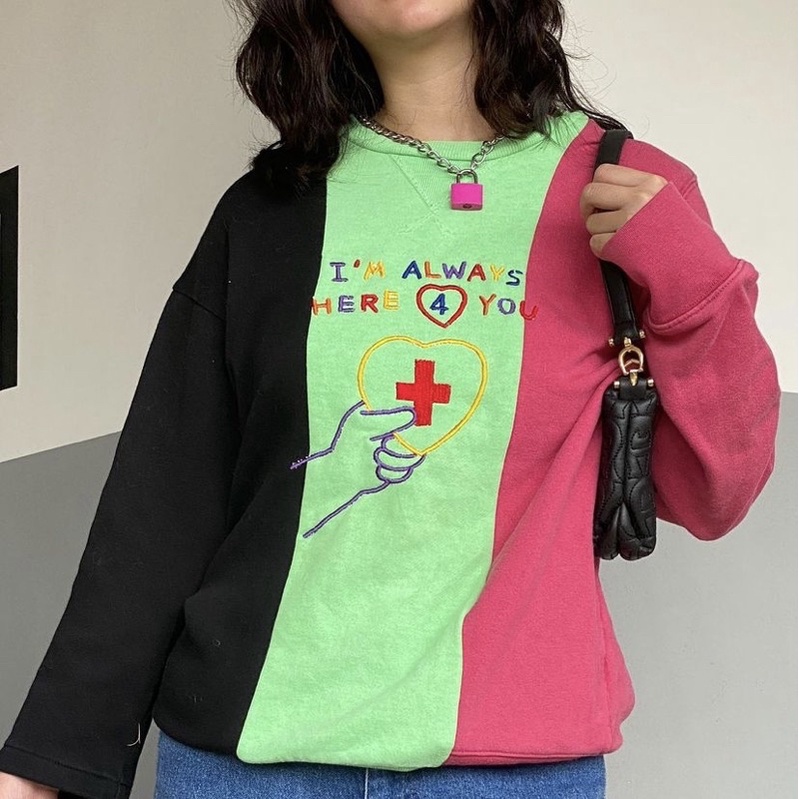 BUNDLE rework tritone crewneck & aztec jacket