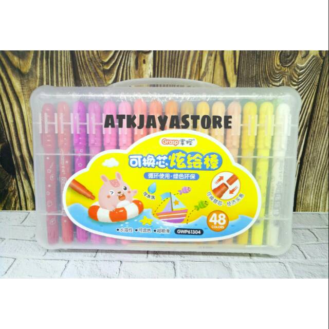 

Crayon 48 warna Grasp mata KECIL bisa di REFILL