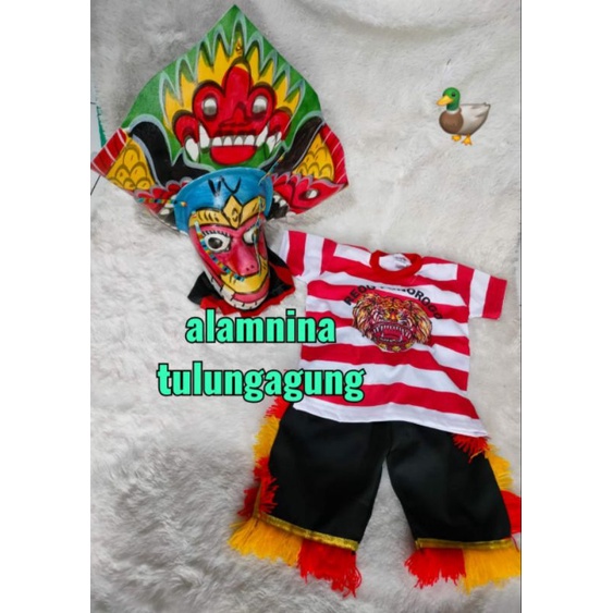 setelan kaos reog ponorogo dan barongan spon