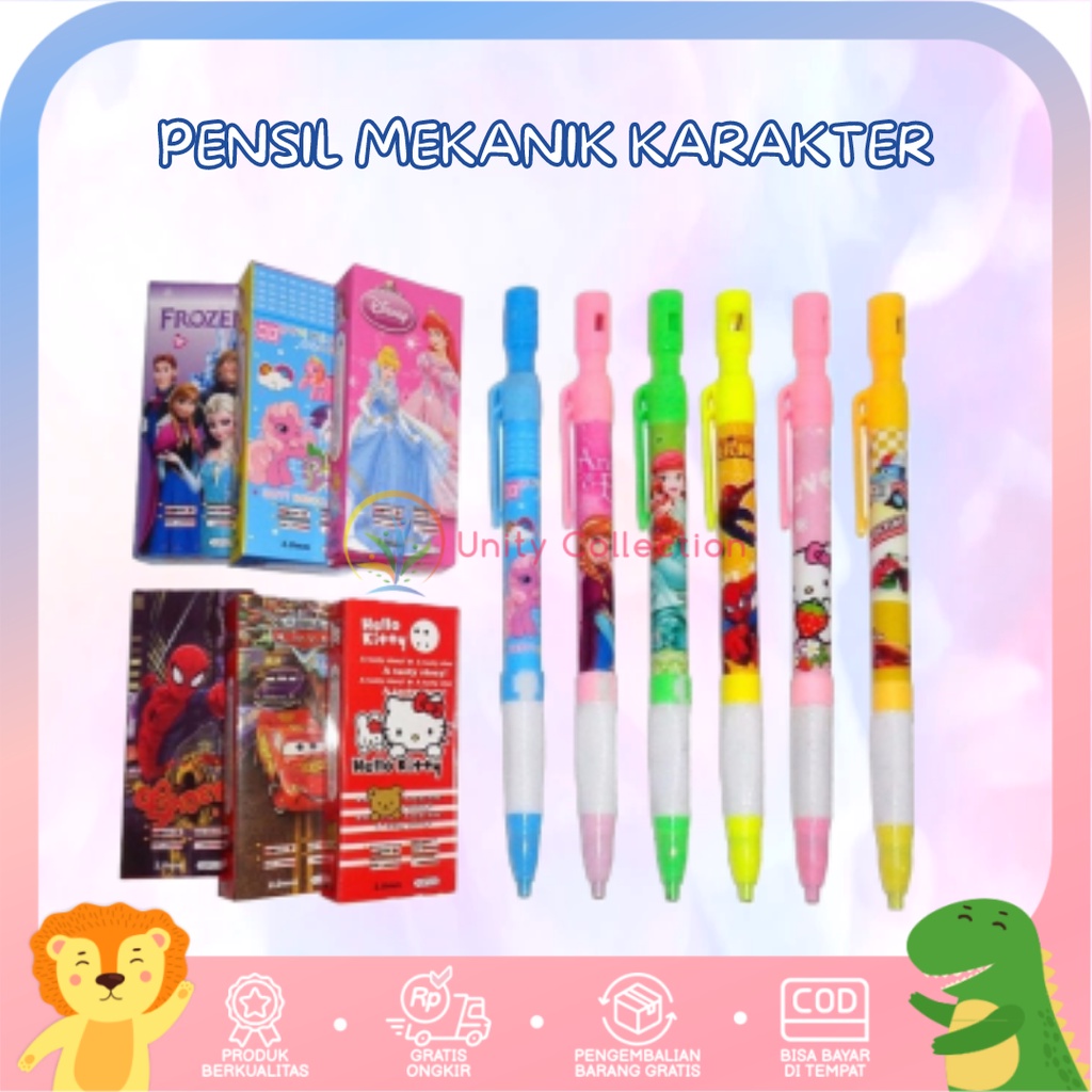 

Alat Tulis Sekolah Pensil Mekanik Karakter Kartun Lucu Disney