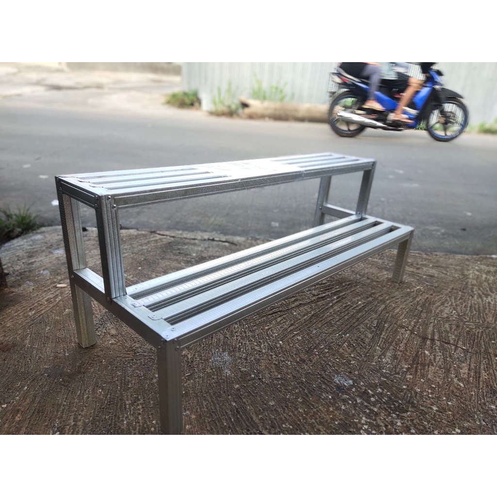 150 CM / Rak Susun Pot Bunga Baja Ringan 100cm 2 tingkat / Rak Pot Bunga / RAK INFORMA / Rak Pot Min