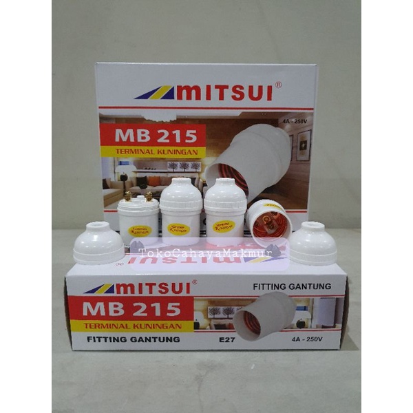 Mitsui Fiting/Rumah Lampu/Fitting Gantung E27 MB 215 Terminal Kuningan