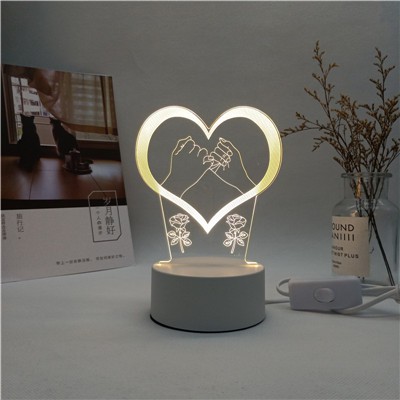 Lampu LED 3D Lampu 3D Lampu hias lampu tidur lampu pajang transparan light night led