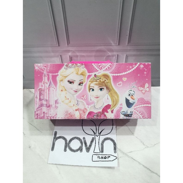 KOTAK PENSIL ada KODE biasa  PASSWORD 3 TINGKAT/PENCIL CASE KODE BIASA-FROZEN kodebiasa