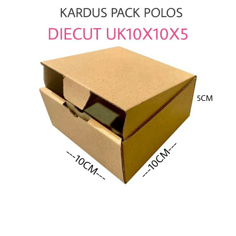 

Termurah kardus/box diecut uk10x10x5 polos baru