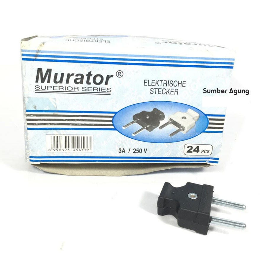 Steker Murator Jek Listrik Hitam 3A 250V Jack Kabel Berkualitas