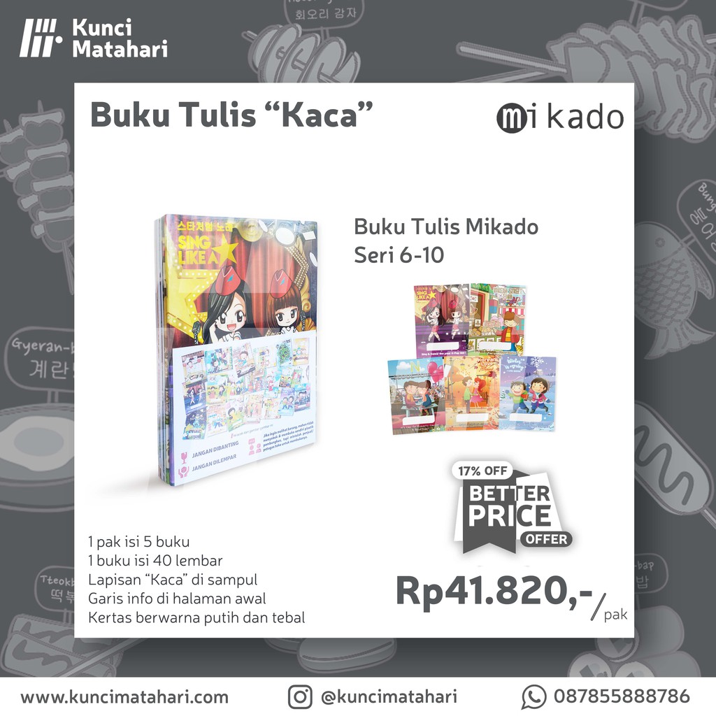 

1 Pak Buku Tulis Mikado (Seri 6-10)