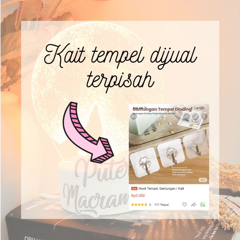 Hiasan Dinding Macrame Dream Catcher Bulan Sabit Aesthetic (Kode 3)