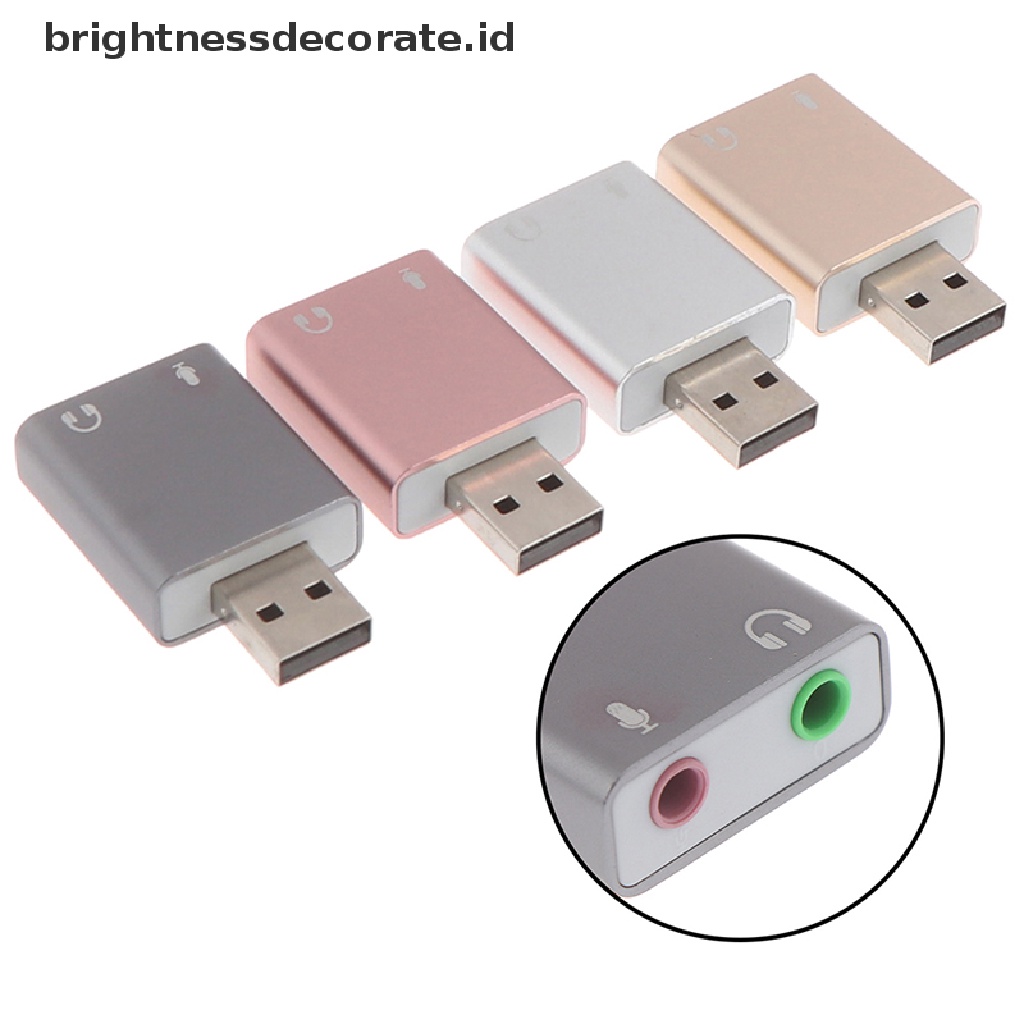 Adapter Sound Card Eksternal 3d Stereo Usb 7.1 Jack Audio 3.5mm Untuk Pc