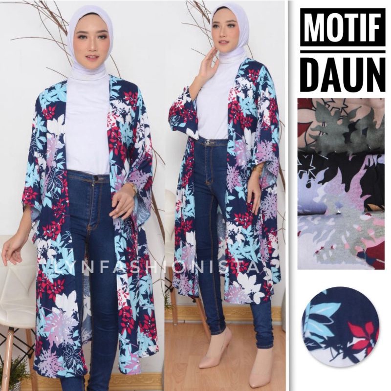 (3MOTIF)OUTER KIMONO MOTIF/CARDIGAN WANITA MUSLIMAH/OUTER PANTAI MURAH/BUNGA SAKURA