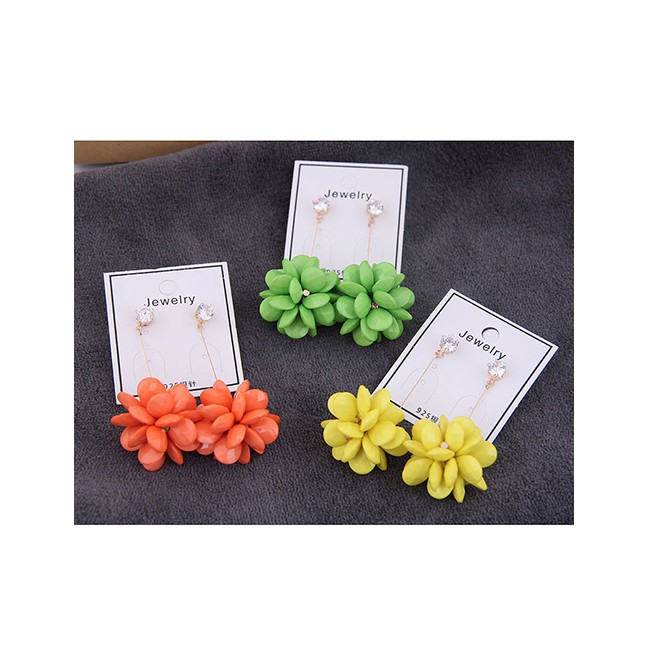 LRC Anting Tusuk Fashion 925 Silver Needle Ball Earrings A58798