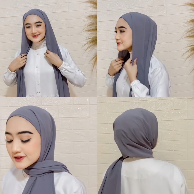 PASHMINA BANDO NNER 2IN1 BISA BOLAK BALIK / PASHMINA INSTAN EMLAYU CERUTY BABYDOLL 175 X 75CM