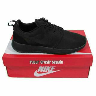 Sepatu Sekolah Nike Roshe Run All Full Black Murah 