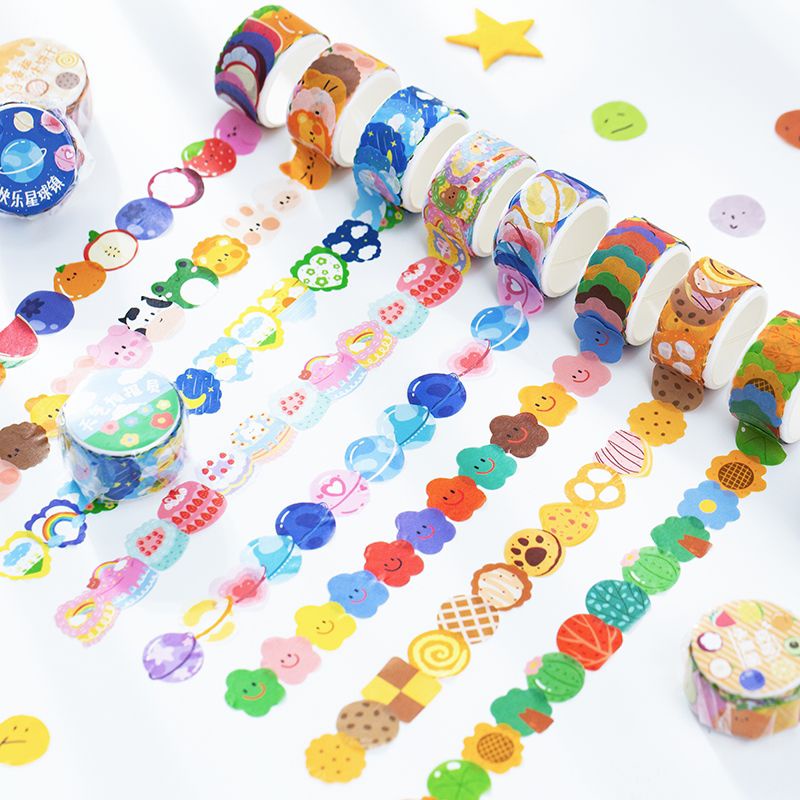 

Wenshu 1 Roll Sticker 100 Pcs Animals, Fruits or Views