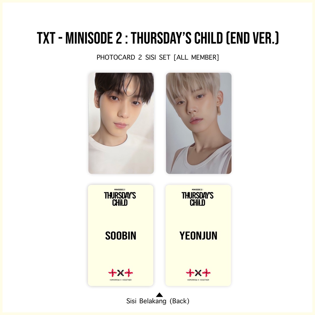 [SET] Photocard TXT Minisode 2 Thursdays Child