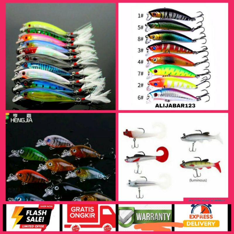 Umpan Pancing Lure umpan ikan Crank Bait Minnow