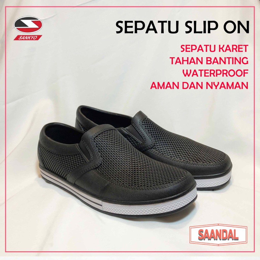 Sepatu Karet Anti Air Hujan Pantofel Sankyo SAF 1146 Murah (Bisa Eceran)