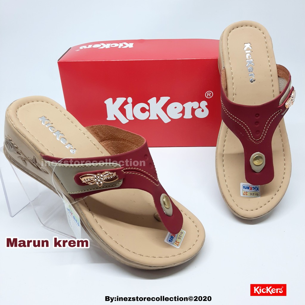 WEDGES SANDAL WANITA KICKERS TERBARU KODE JAPIT L03 MURAH