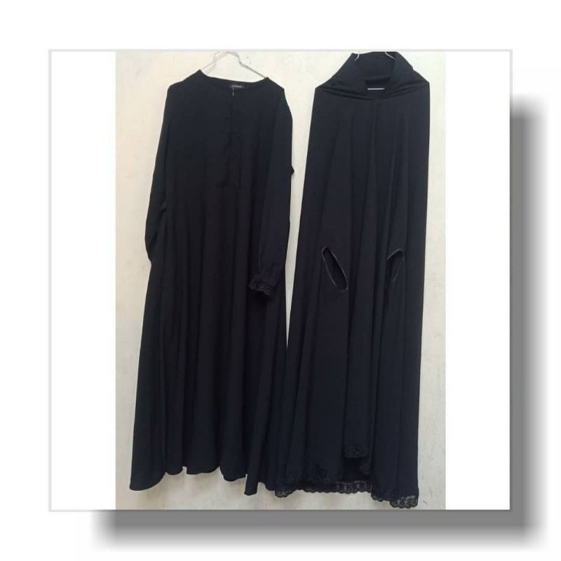 Preloved Set Gamis Hitam