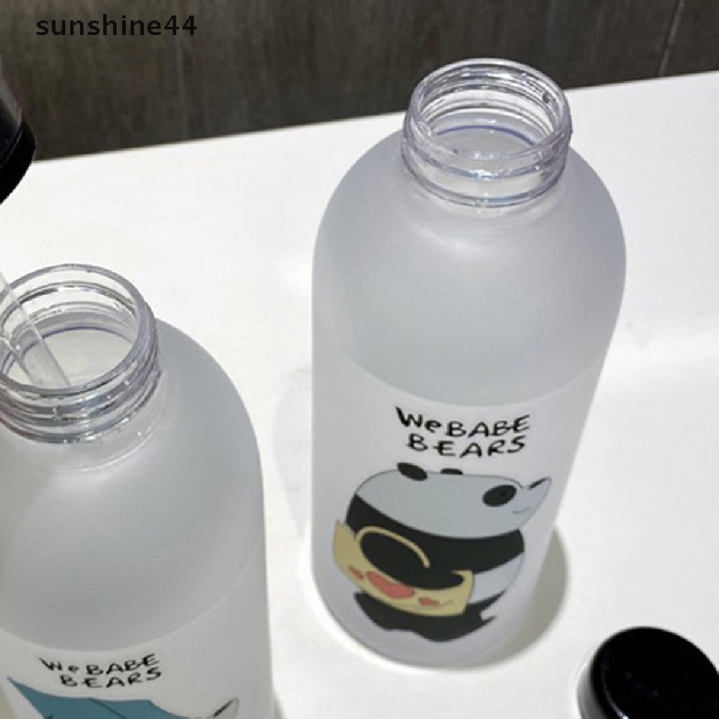 Sunshine Botol Minum 1000ml Transparan Anti Bocor Motif Panda